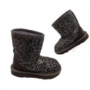 UGG Silver/Brown Suede Bootie | Animal Print Ankle Boot Women’s 7
